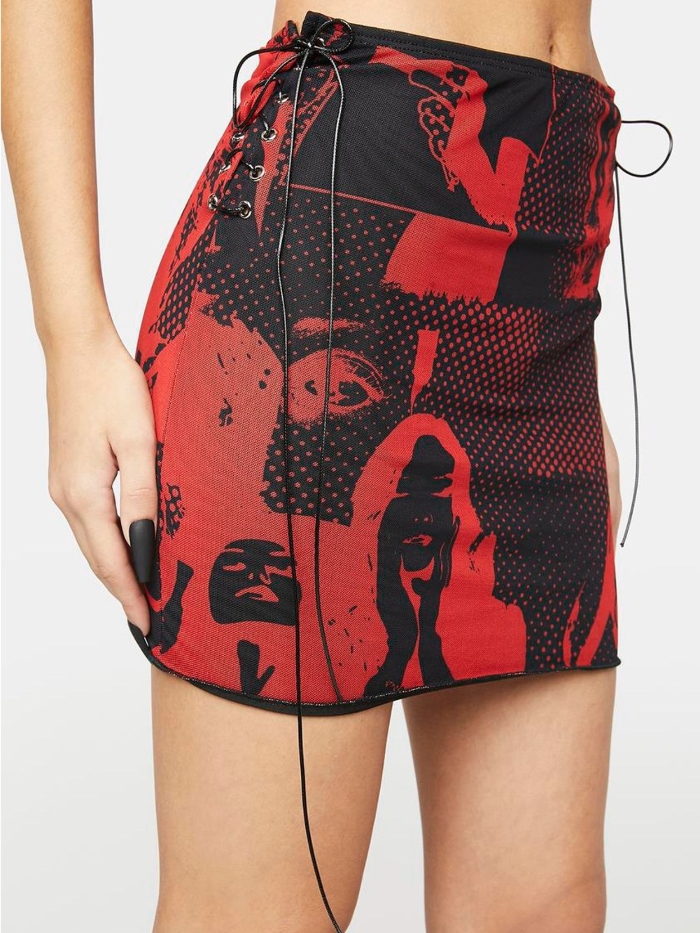 Edikted | Tati Printed Mesh Mini Skirt XS
